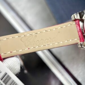 Đồng Hồ Chopard Nữ Đính Full Kim Cương Moissanite Màu Đỏ 34mm (3)