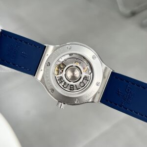 Đồng Hồ Hublot Automatic Màu Xanh Dương Đính Đá HB Factory 38mm (1)