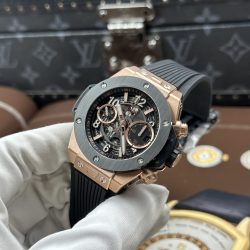 Đồng Hồ Hublot Big Bang Unico Demi King Gold Replica 11 Viền Gốm Nhà Máy BBF 42mm (2)