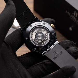 Đồng Hồ Hublot Ceramic Demi Rose Replica 11 Dây Cao Su 42mm (1)