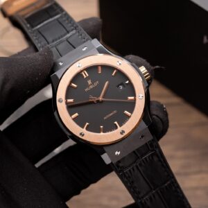 Đồng Hồ Hublot Ceramic Demi Rose Replica 11 Dây Da GSF 42mm (1)