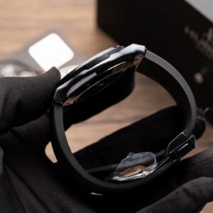 Đồng Hồ Hublot Ceramic Mặt Carbon Replica 11 Dây Cao Su GSF 42mm (1)