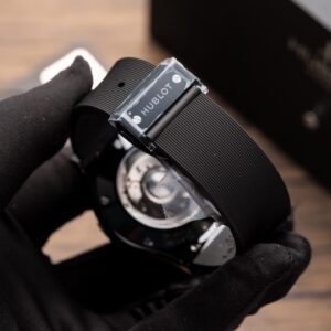 Đồng Hồ Hublot Ceramic Mặt Carbon Replica 11 Dây Cao Su GSF 42mm (1)