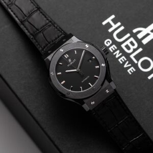 Đồng Hồ Hublot Ceramic Mặt Carbon Replica 11 Dây Da GSF 42mm (2)