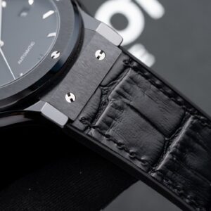 Đồng Hồ Hublot Ceramic Mặt Carbon Replica 11 Dây Da GSF 42mm (2)