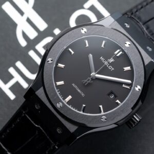 Đồng Hồ Hublot Ceramic Mặt Carbon Replica 11 Dây Da GSF 42mm (2)