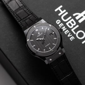 Đồng Hồ Hublot Ceramic Mặt Carbon Replica 11 Dây Da GSF 42mm (9)
