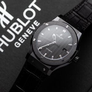Đồng Hồ Hublot Ceramic Mặt Carbon Replica 11 Dây Da GSF 42mm (9)