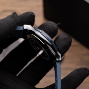 Đồng Hồ Hublot Ceramic Mặt Xanh Blue Replica 11 Dây Da GSF 42mm (9)