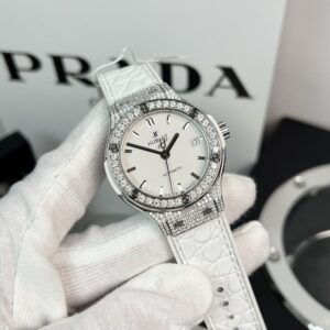 Đồng Hồ Hublot Classic Fusion Kim Cương Moissanite Màu Trắng HBF 38mm (3)