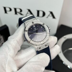 Đồng Hồ Hublot Classic Fusion Kim Cương Moissanite Màu Xanh Dương 38mm (4)