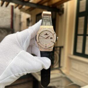 Đồng Hồ Hublot Classic Fusion King Gold Đính Full Đá HBF 42mm (1)