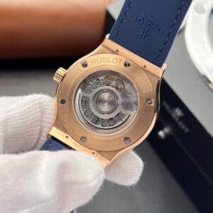 Đồng Hồ Hublot Classic Fusion King Gold Đính Kim Cương Moissanite Blue 42mm (7)