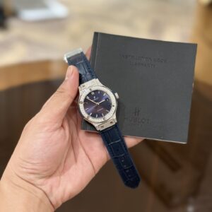 Đồng Hồ Hublot Classic Fusion Màu Xanh Đính Đá HB Factory 38mm (6)
