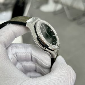 Đồng Hồ Hublot Đính Đá Màu Xanh Lá Cây Nhà Máy HB 38mm (2)