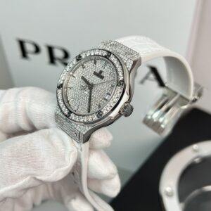 Đồng Hồ Hublot Độ Full Kim Cương Moissanite Màu Trắng HBF 38mm (3)