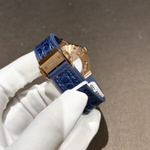 Đồng Hồ Hublot Nữ Đính Kim Cương Moissanite Màu Xanh Dương 33mm (1)