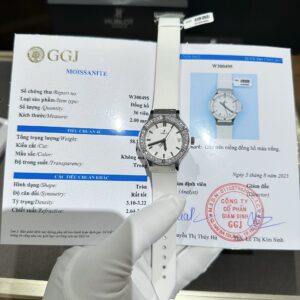 Đồng Hồ Hublot Nữ Độ Kim Cương Moissanite Màu Trắng HBF 33mm (2)