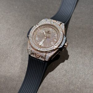 Đồng Hồ Hublot One Click Bọc Vàng Độ Kim Moissanite 39mm (1)