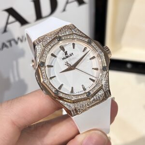 Đồng Hồ Hublot Orlinski King Gold Đính Full Đá Màu Trắng 40mm (2)