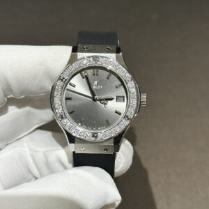 Đồng Hồ Nữ Hublot Đính Kim Cương Moissanite Máy Pin 33mm (1)