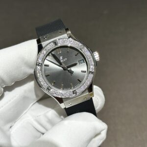 Đồng Hồ Nữ Hublot Đính Kim Cương Moissanite Máy Pin 33mm (1)