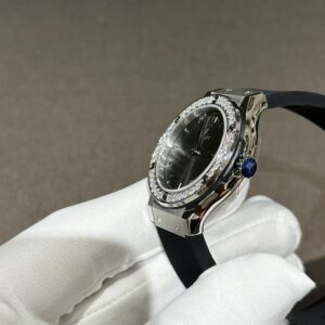 Đồng Hồ Nữ Hublot Đính Kim Cương Moissanite Máy Pin 33mm (1)