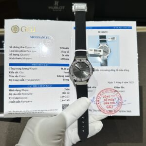 Đồng Hồ Nữ Hublot Đính Kim Cương Moissanite Máy Pin 33mm (1)