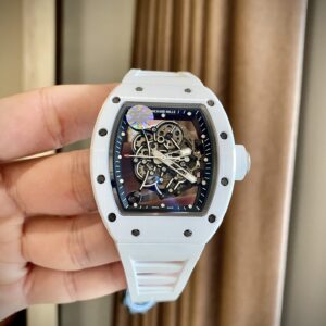 Đồng Hồ Richard Mille RM055 Ceramic Trắng ZF Factory 45mm (1)