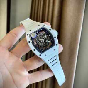 Đồng Hồ Richard Mille RM055 Ceramic Trắng ZF Factory 45mm (1)