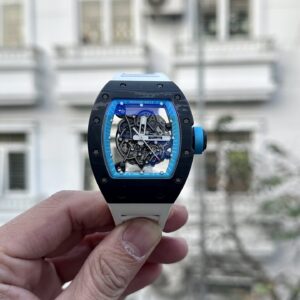 Đồng Hồ Richard Mille RM055 Full Carbon Dây Cao Su Trắng BBR 45mm (1)