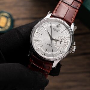 Đồng Hồ Rolex Cellini Date 50519 Dây Da Màu Nâu Rep 11 39mm (7)