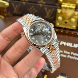 Đồng Hồ Rolex DateJust 126231 Màu Demi Mặt Xếp Gạch Xám Đậm VSF 36mm (2)