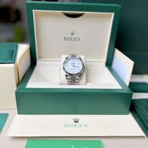 Đồng Hồ Rolex DateJust 126334 Mặt Men Sứ Trắng Nhà Máy Clean 41mm (8)