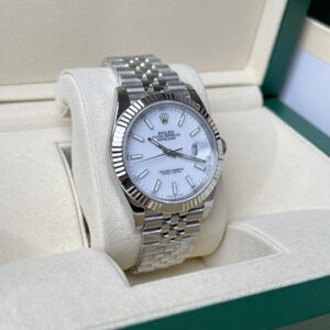 Đồng Hồ Rolex DateJust 126334 Mặt Men Sứ Trắng Nhà Máy Clean 41mm (8)