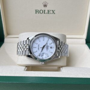Đồng Hồ Rolex DateJust 126334 Mặt Men Sứ Trắng Nhà Máy Clean 41mm (8)