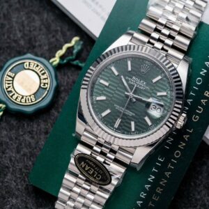 Đồng Hồ Rolex DateJust 126334 Mặt Nếp Gấp Xanh Lá Clean 41mm (1)