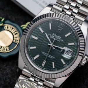 Đồng Hồ Rolex DateJust 126334 Mặt Nếp Gấp Xanh Lá Clean 41mm (1)