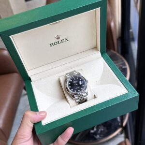 Đồng Hồ Rolex DateJust 126334 Mặt Số Đen Cọc Số Đính Đá Clean 41mm (2)