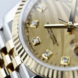 Đồng Hồ Rolex DateJust Bọc Vàng 18K Mặt Lá Cọ GM Replica 36mm (2)