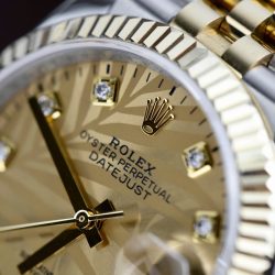 Đồng Hồ Rolex DateJust Bọc Vàng 18K Mặt Lá Cọ GM Replica 36mm (2)