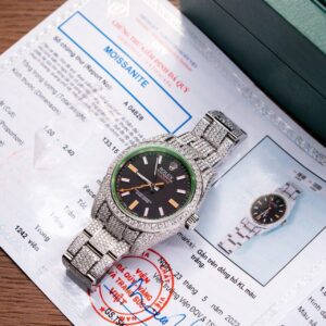 Đồng Hồ Rolex DateJust Độ Kim Cương Moissanite Hong Kong 41mm (3)