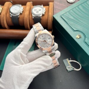 Đồng Hồ Rolex DateJust Mặt Nếp Gấp Màu Bạc Dây Oyster Clean 41mm (3)