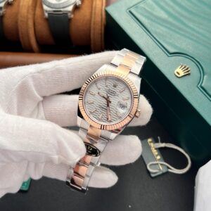 Đồng Hồ Rolex DateJust Mặt Nếp Gấp Màu Bạc Dây Oyster Clean 41mm (3)