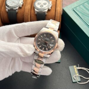 Đồng Hồ Rolex DateJust Mặt Nếp Gấp Màu Xám Dây Oyster Clean 41mm (1)