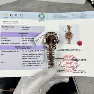 Đồng Hồ Rolex DateJust Nữ Bọc Vàng Mặt Chocolate Cọc La Mã GM 31mm (3)