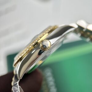 Đồng Hồ Rolex DateJust Nữ Đính Đá Mặt Xanh Ngọc Rep 11 31mm (2)