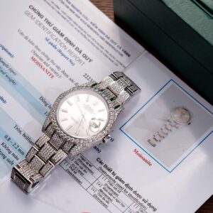 Đồng Hồ Rolex Datejust 126334 Đính Full Kim Cương Moissanite 41mm (4)