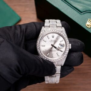 Đồng Hồ Rolex Datejust 126334 Đính Full Kim Cương Moissanite 41mm (4)