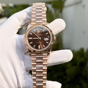 Đồng Hồ Rolex Day-Date 228235 Bọc Vàng 18K Mặt Chocolate GM 176 Gram (5)